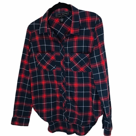 Polly & Esther plaid shirt size L long sle… - Picture 4 of 6